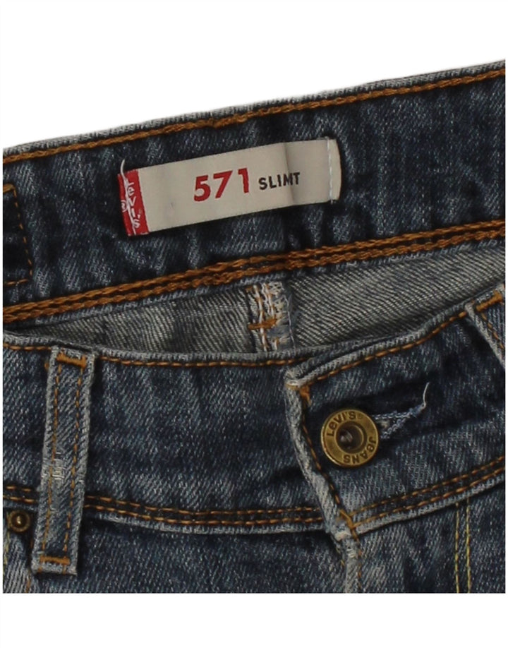 Calça jeans feminina LEVI'S 571 Slim W28 L33 azul