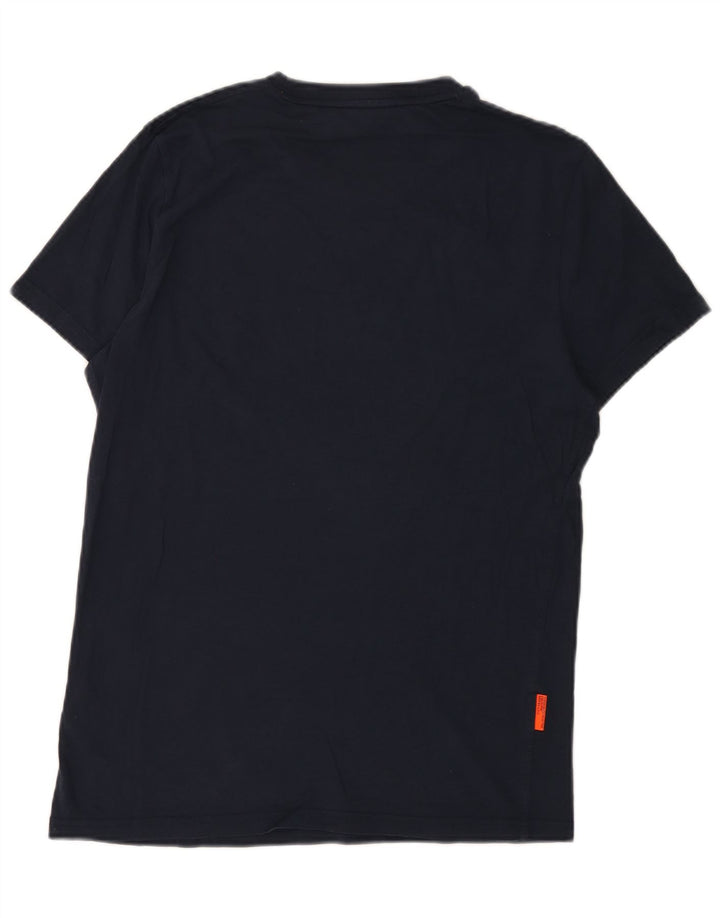 Camiseta masculina Superdry Top grande algodão azul marinho