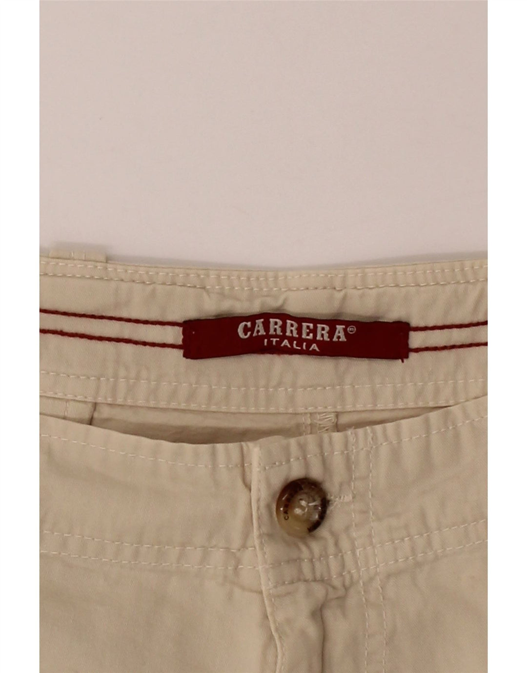 CARRERA Mens Casual Shorts W38 XL Beige Cotton Vintage Carrera and Second-Hand Carrera from Messina Hembry 