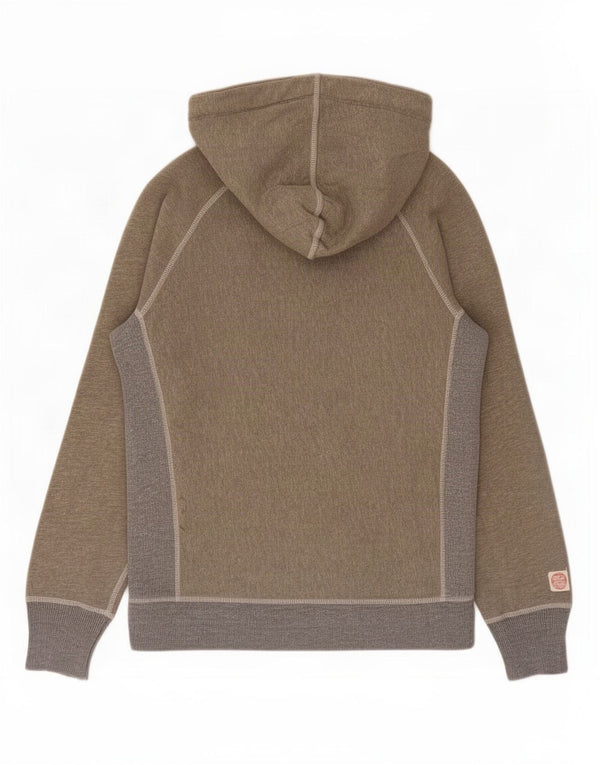Suéter masculino Superdry com capuz e zíper grande cinza colorblock algodão