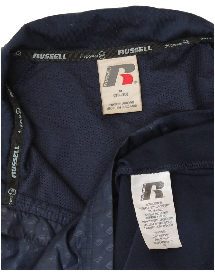 RUSSELL ATLÉTICO Mens Treino Top Jacket Reino Unido 38/40 Médio Azul Marinho