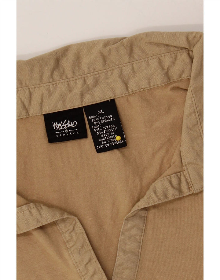 MOSSIMO Womens Crop Polo Shirt UK 18 XL Brown Cotton Vintage Mossimo and Second-Hand Mossimo from Messina Hembry 