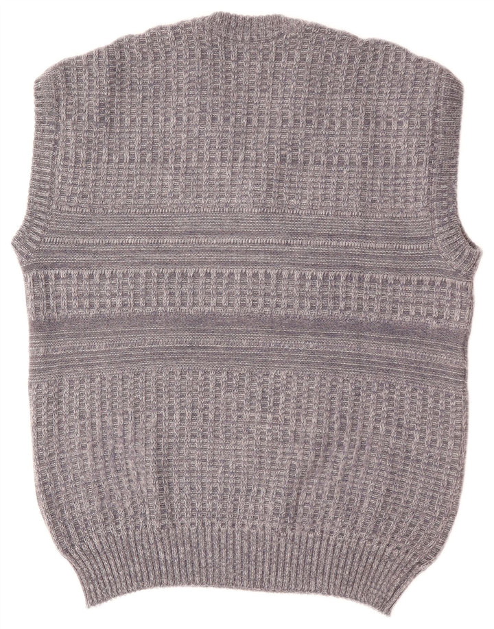 Regata masculina vintage com colete grande cinza