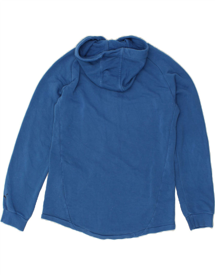 PUMA Boys Graphic Zip Hoodie Sweater 13-14 Years XL Blue Vintage Puma and Second-Hand Puma from Messina Hembry 