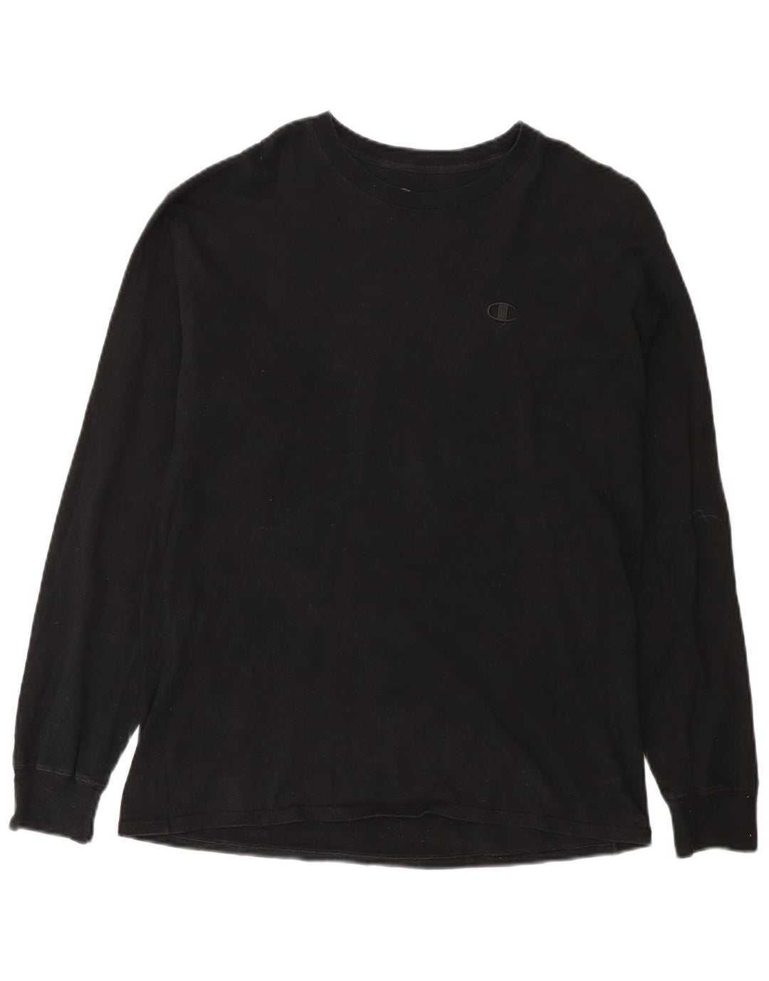 Campeão Mens Top Manga Longa Grande Preto
