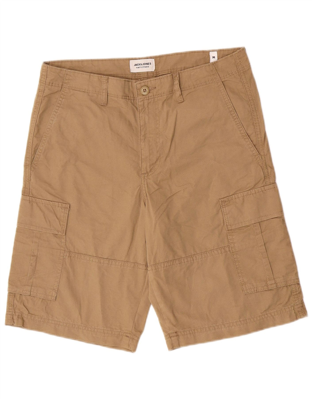 Shorts cargo masculino Jack & Jones médio W32 algodão bege