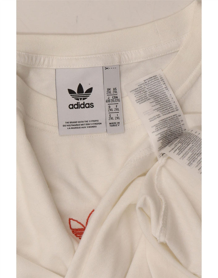 Camiseta masculina ADIDAS Top 2XL algodão branco