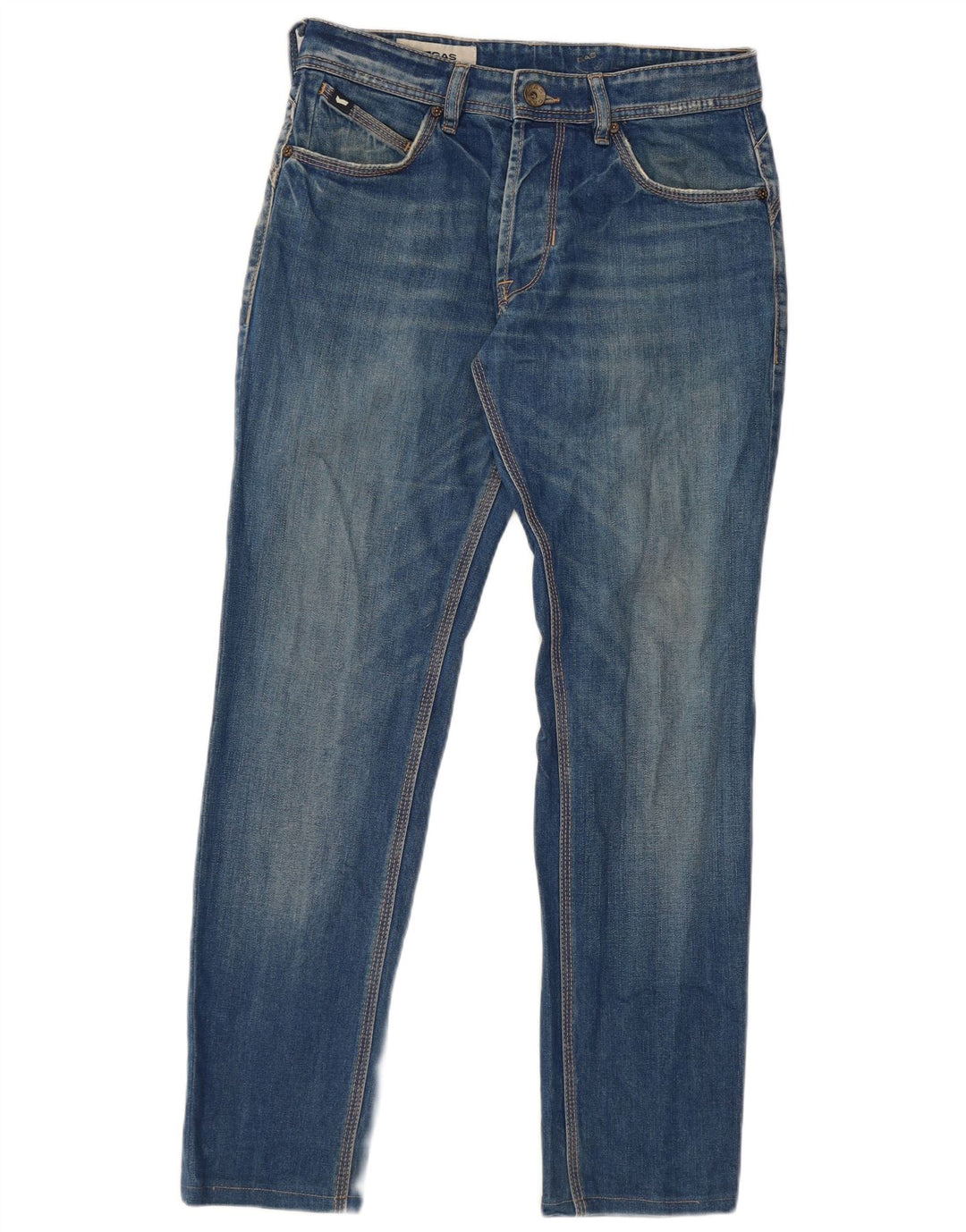 GAS Jeans Slim Feminino W32 L29 Azul Algodão