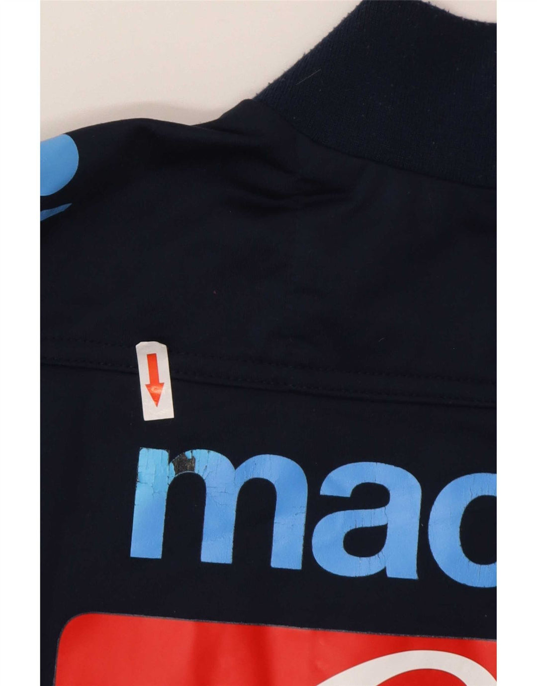 Macacão masculino Macron gráfico pulôver moletom grande bloco colorido azul marinho