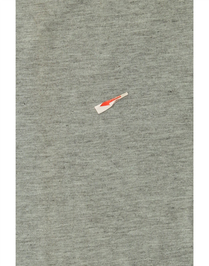 Camiseta masculina vintage grande cinza manchada