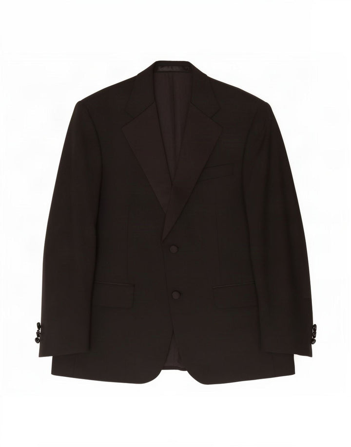 Jaqueta blazer masculina de 2 botões Marks & Spencer Reino Unido 38 médio preto