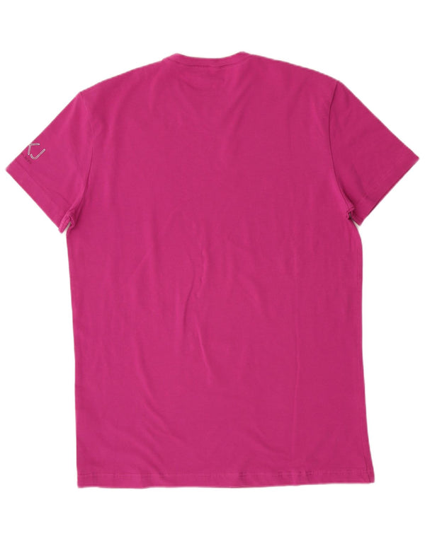 Camiseta Calvin Klein Jeans Mulher Top UK 18 XL Algodão Rosa
