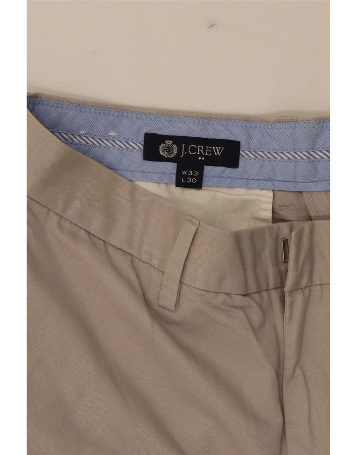 J. CREW Mens Straight Chino Trousers W33 L30 Grey Cotton Vintage J. Crew and Second-Hand J. Crew from Messina Hembry 