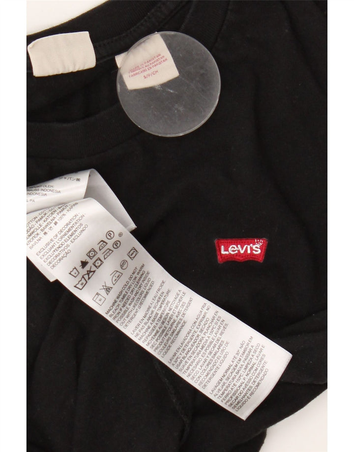 Camiseta feminina Levi's Top UK 10 pequena algodão preto