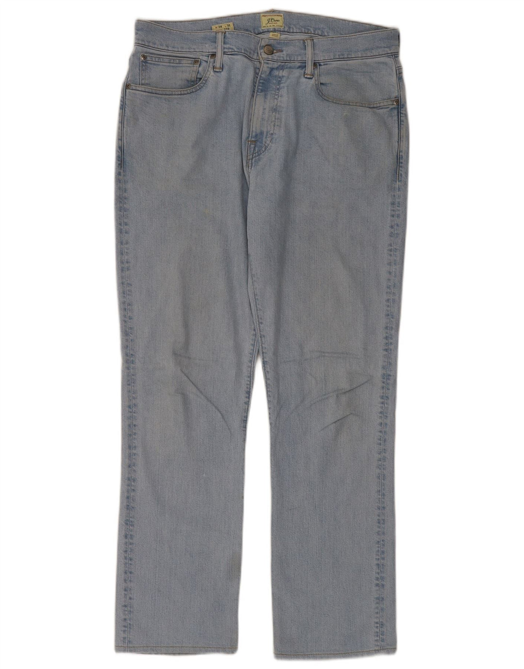 J. Crew Masculino 770 Straight Jeans W34 L32 Azul Algodão