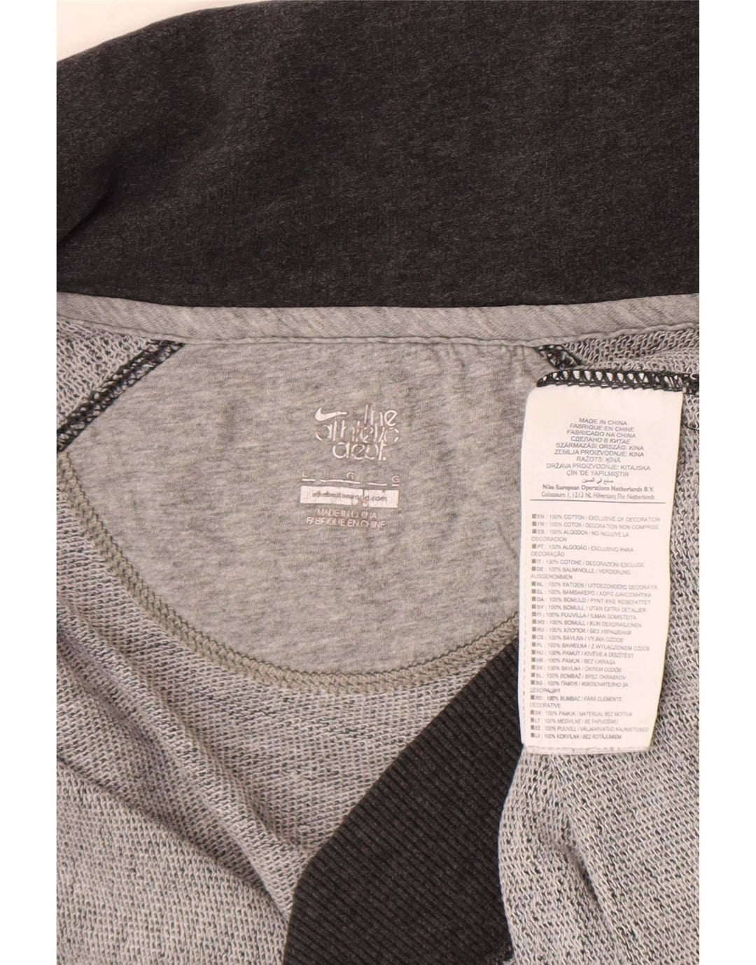 Jaqueta Nike Feminina Treino Top UK 16 Grande Algodão Cinza
