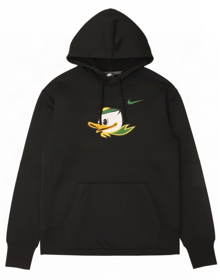 Suéter com capuz gráfico masculino Nike Oregon Ducks grande poliéster preto