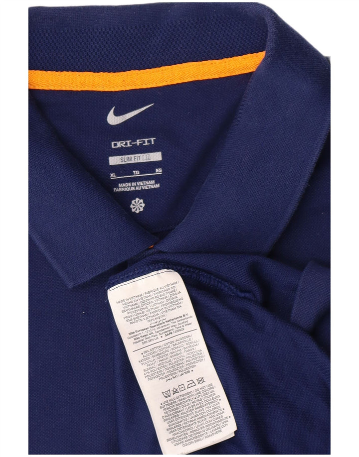 Camiseta Nike Masculina Dri Fit Slim Fit Top XL Azul Algodão
