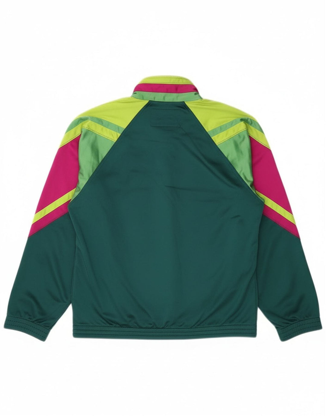 Diadora Mens Graphic Tracksuit Top Jacket UK 38 Medium Green Colourblock