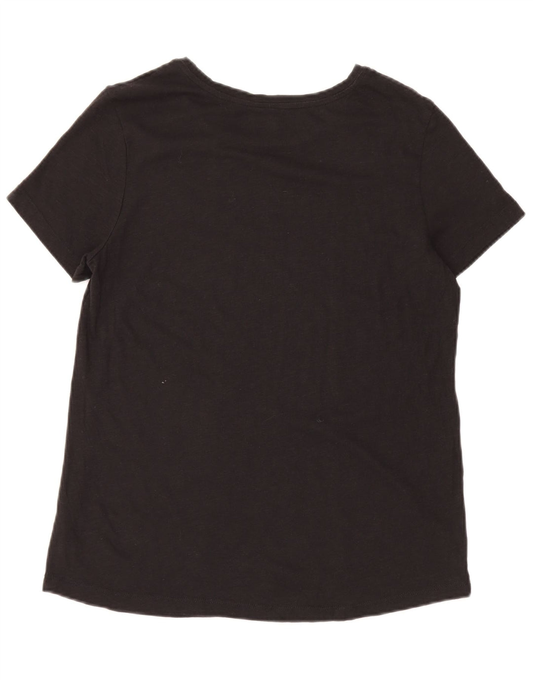 Camiseta feminina Eddie Bauer UK 14 grande algodão preto
