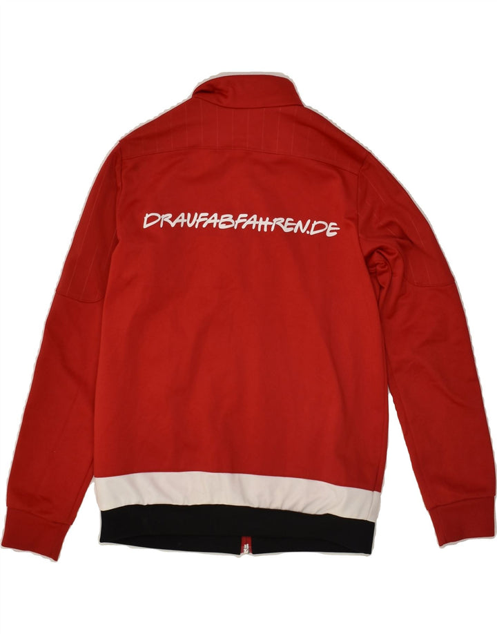 ADIDAS Boys Graphic Tracksuit Top Jacket 9-10 Years Small  Red Colourblock | Vintage Adidas | Thrift | Second-Hand Adidas | Used Clothing | Messina Hembry 