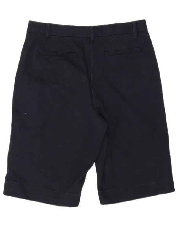 Shorts chino feminino Marks & Spencer Reino Unido 10 pequeno W30 algodão azul marinho