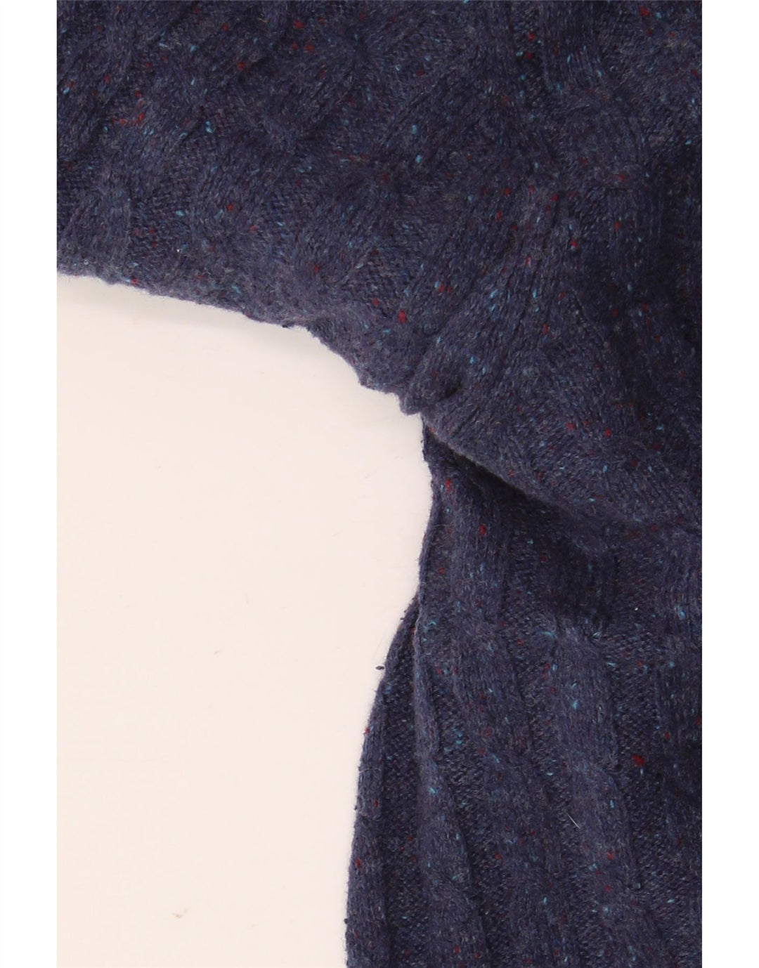 Suéter masculino JACK WILLS com gola redonda grande azul marinho manchado