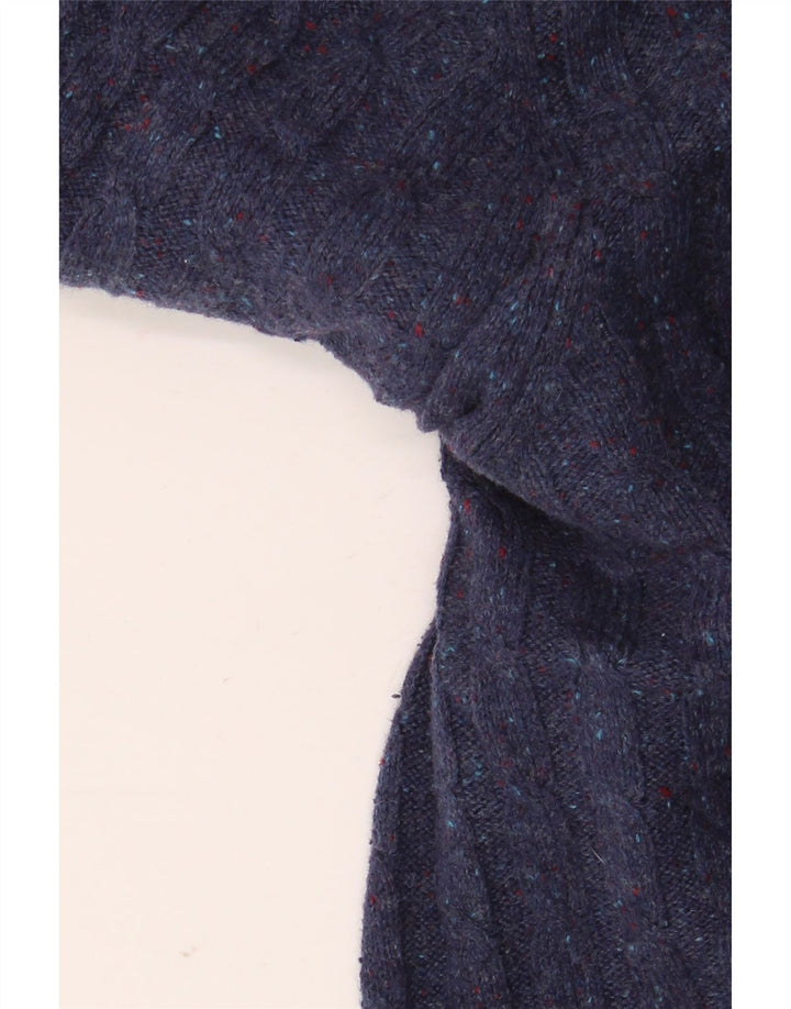 Suéter masculino JACK WILLS com gola redonda grande azul marinho manchado