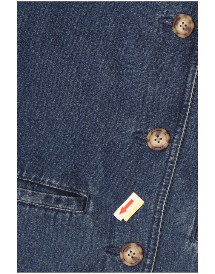 Jaqueta jeans feminina grande EDDIE BAUER Reino Unido 10 algodão azul pequeno