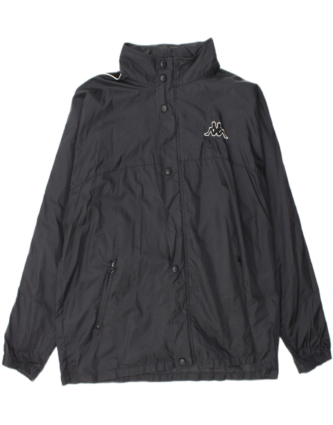 Jaqueta corta-vento masculina KAPPA UK 42 XL preto nylon