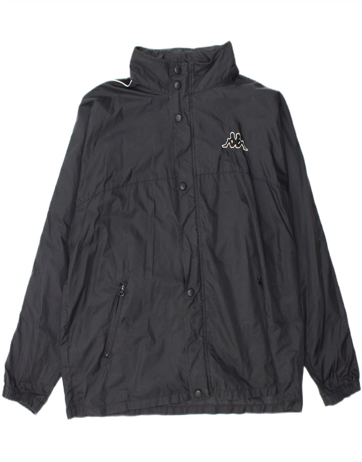 Jaqueta corta-vento masculina KAPPA UK 42 XL preto nylon