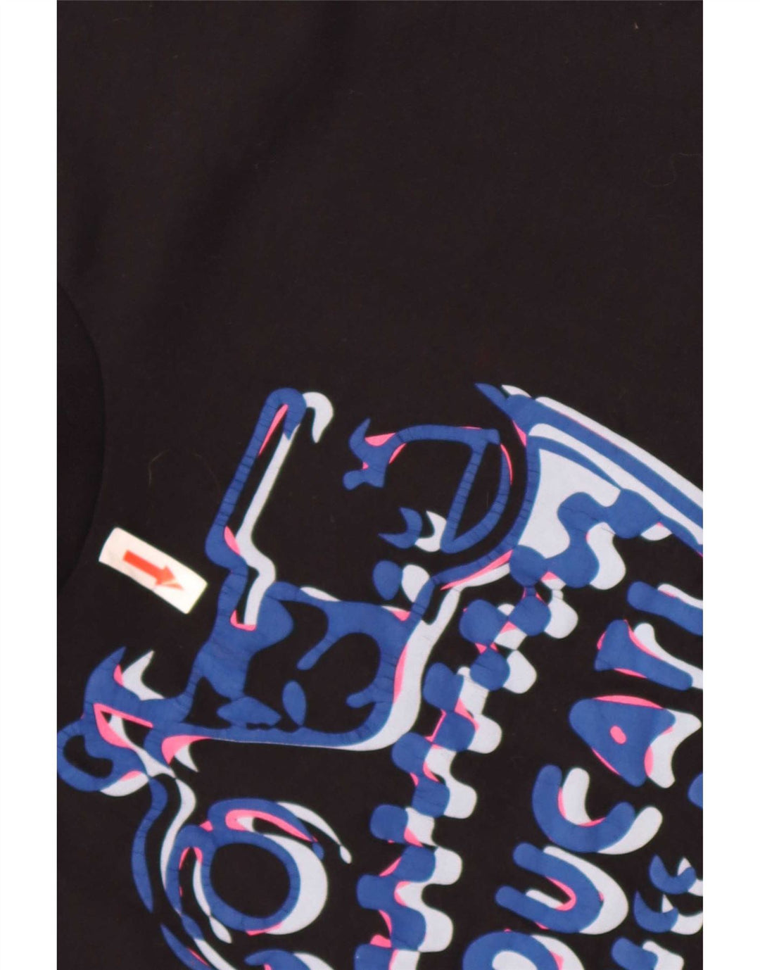 Camiseta feminina gráfica Ducati UK 12 algodão preto médio