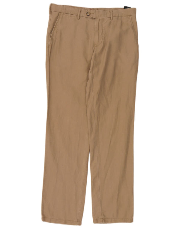Tommy Hilfiger Calça Chino Masculina Reta W32 L32 Linho Bege