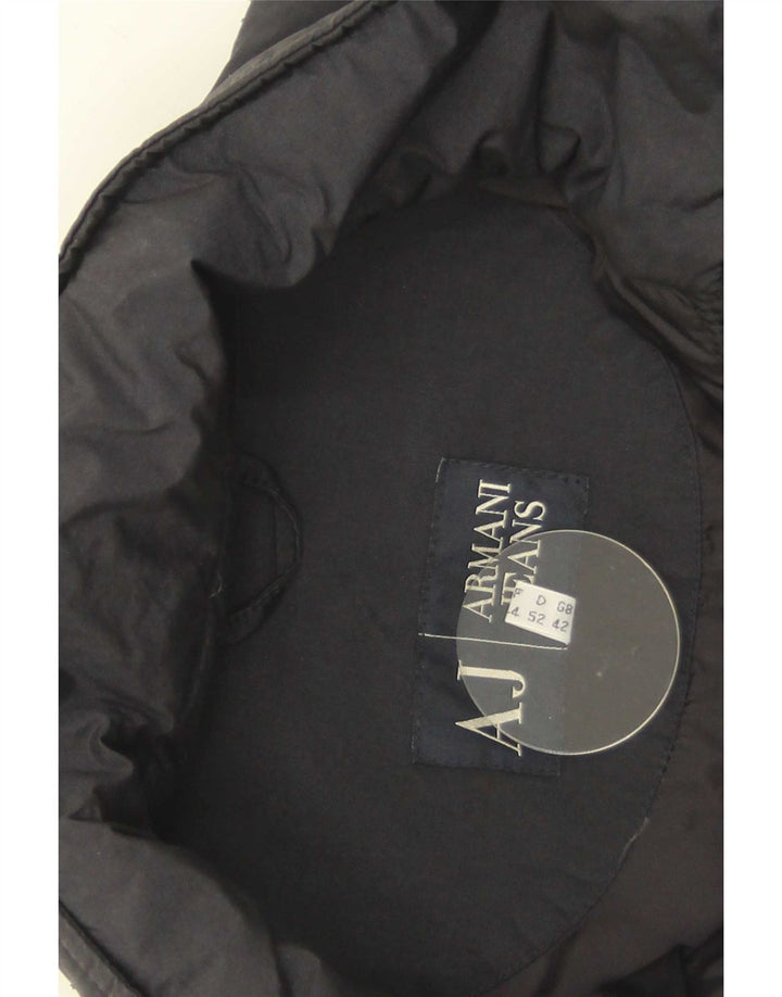 Jaqueta acolchoada masculina Armani Jeans UK 42 XL poliamida preta