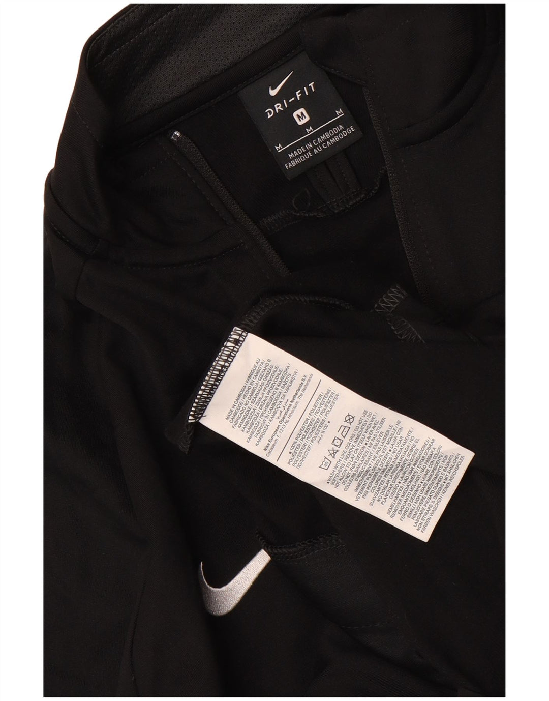 Nike Mens Dri Fit Graphic Tracksuit Top Jaqueta Médio Preto Poliéster
