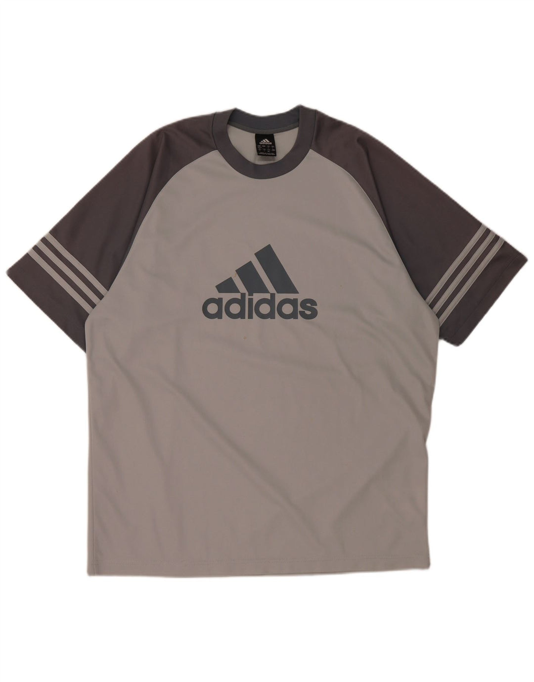 ADIDAS Mens Climalite Graphic T-Shirt Top UK 42/44 Grande Cinza Colorblock