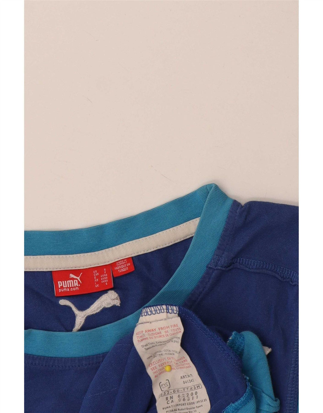 Puma masculino gráfico colete top pequeno azul colorblock algodão