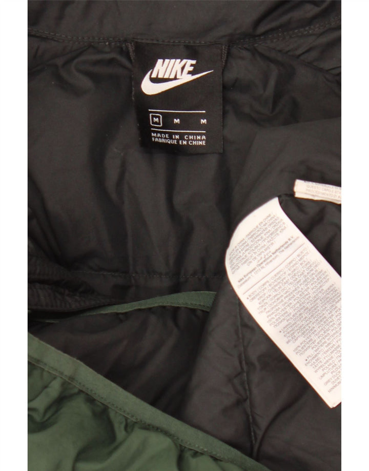 Colete acolchoado masculino Nike UK 38 poliéster colorblock verde médio