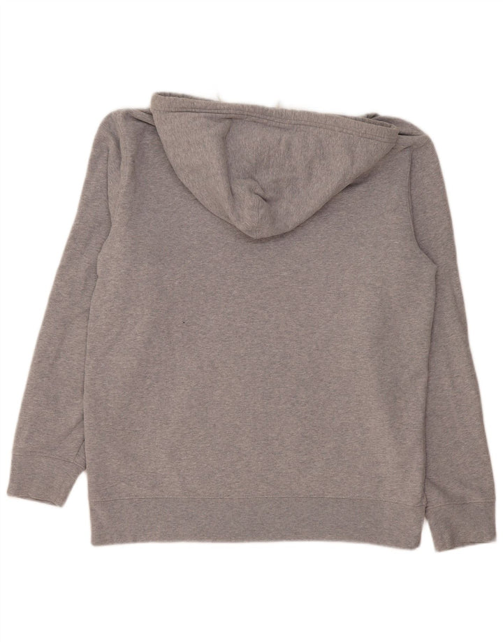 Suéter com capuz gráfico masculino Levi's algodão manchado cinza médio