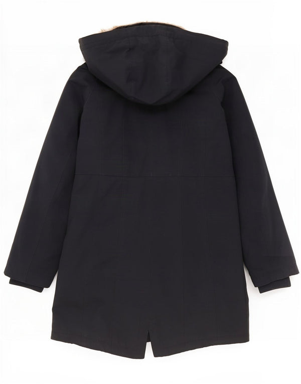 Jaqueta Parka feminina Kangol com capuz UK 8 pequena azul marinho