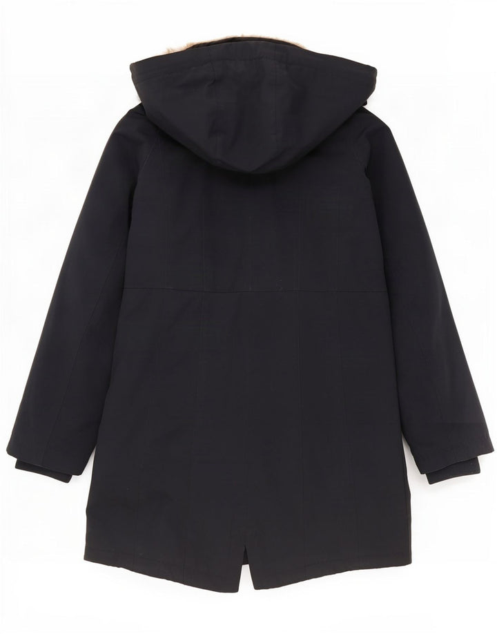 Jaqueta Parka feminina Kangol com capuz UK 8 pequena azul marinho