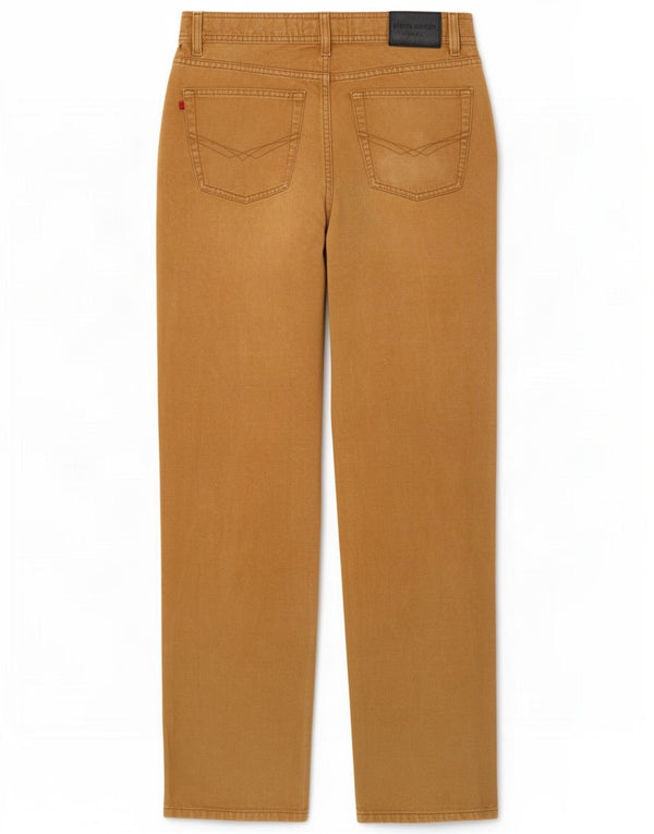 Pierre Cardin Mens Straight Jeans W34 L34 Marrom Algodão