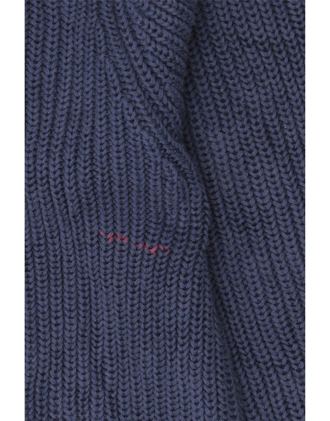 Suéter cardigã masculino com zíper completo L.L.Bean grande algodão azul marinho