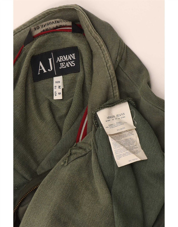 Armani Jeans Mens Treino Top Jaqueta Médio Algodão Verde