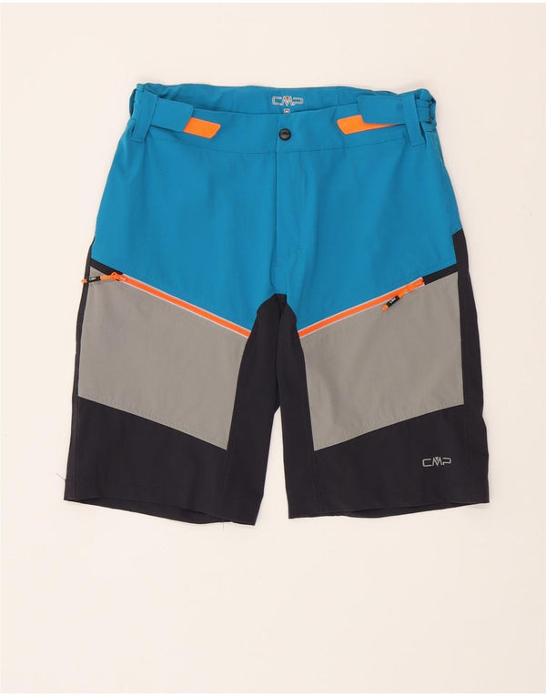 CMP Mens Cargo Shorts IT 48 Médio W32 Azul Colourblock Poliamida