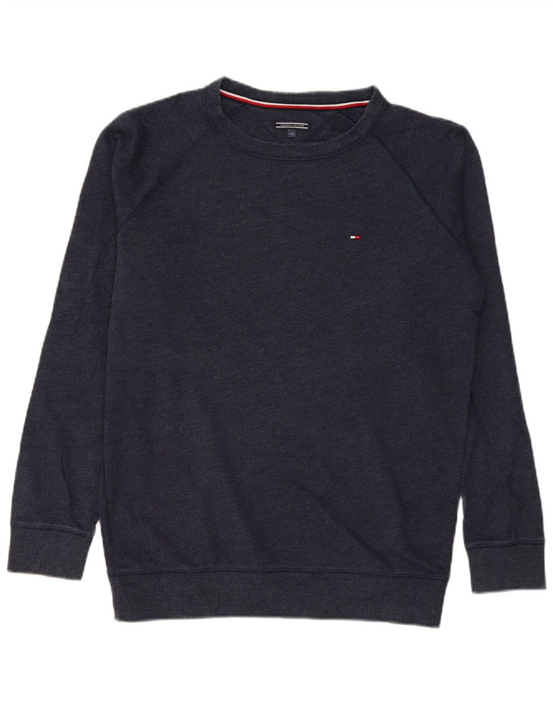 Tommy Hilfiger moletom masculino regular fit jumper médio azul marinho algodão