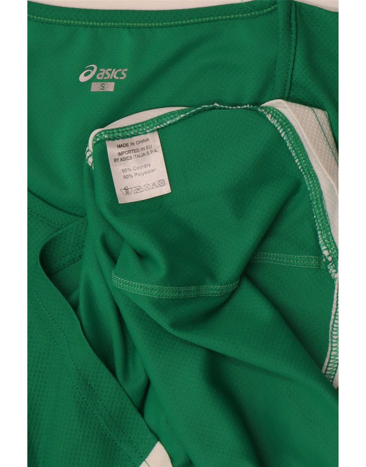 Asics Mens Graphic Vest Top pequeno verde colorblock