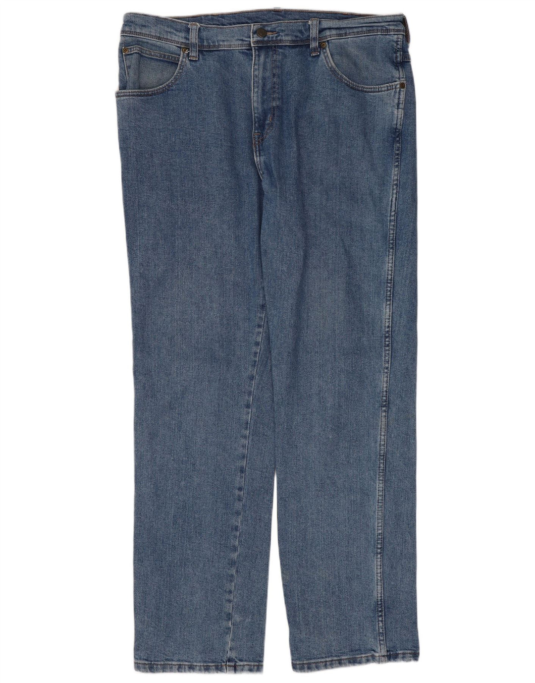 Wrangler masculino regular fit jeans reto W36 L32 algodão azul
