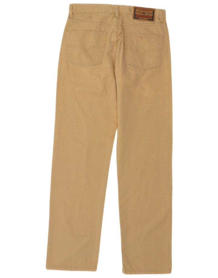 Calça feminina reta casual DIESEL W33 L33 algodão bege