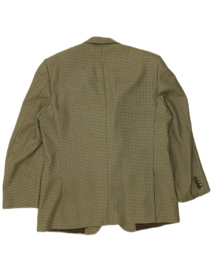Carieri&Carieri Jaqueta blazer masculina de 2 botões IT 56 3XL verde Houndstooth